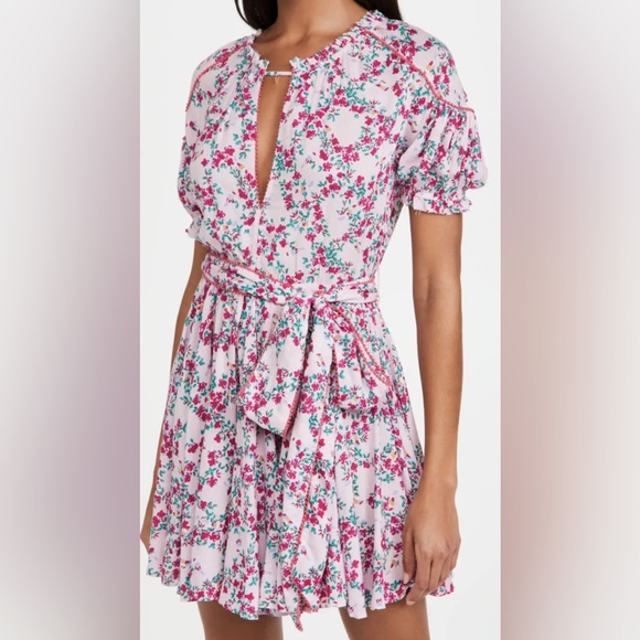 Poupette St Barth Ivy Lace Trimmed Mini Dress (1) - Picture 1 of 10